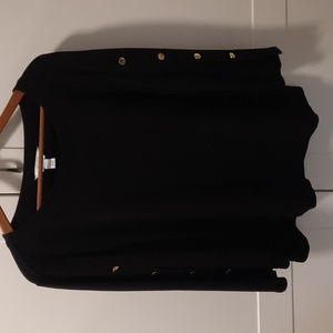 Liz Claiborne black knit top. 3/4 sleeves looks new